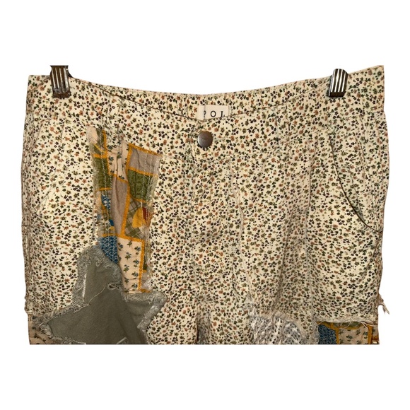 POL Flare Floral Patchwork Crochet Cargo Pants Star M - Picture 5 of 11